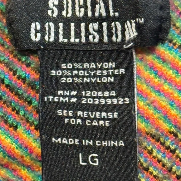 Social Collision Colorful Knit Top - Picture 2 of 3